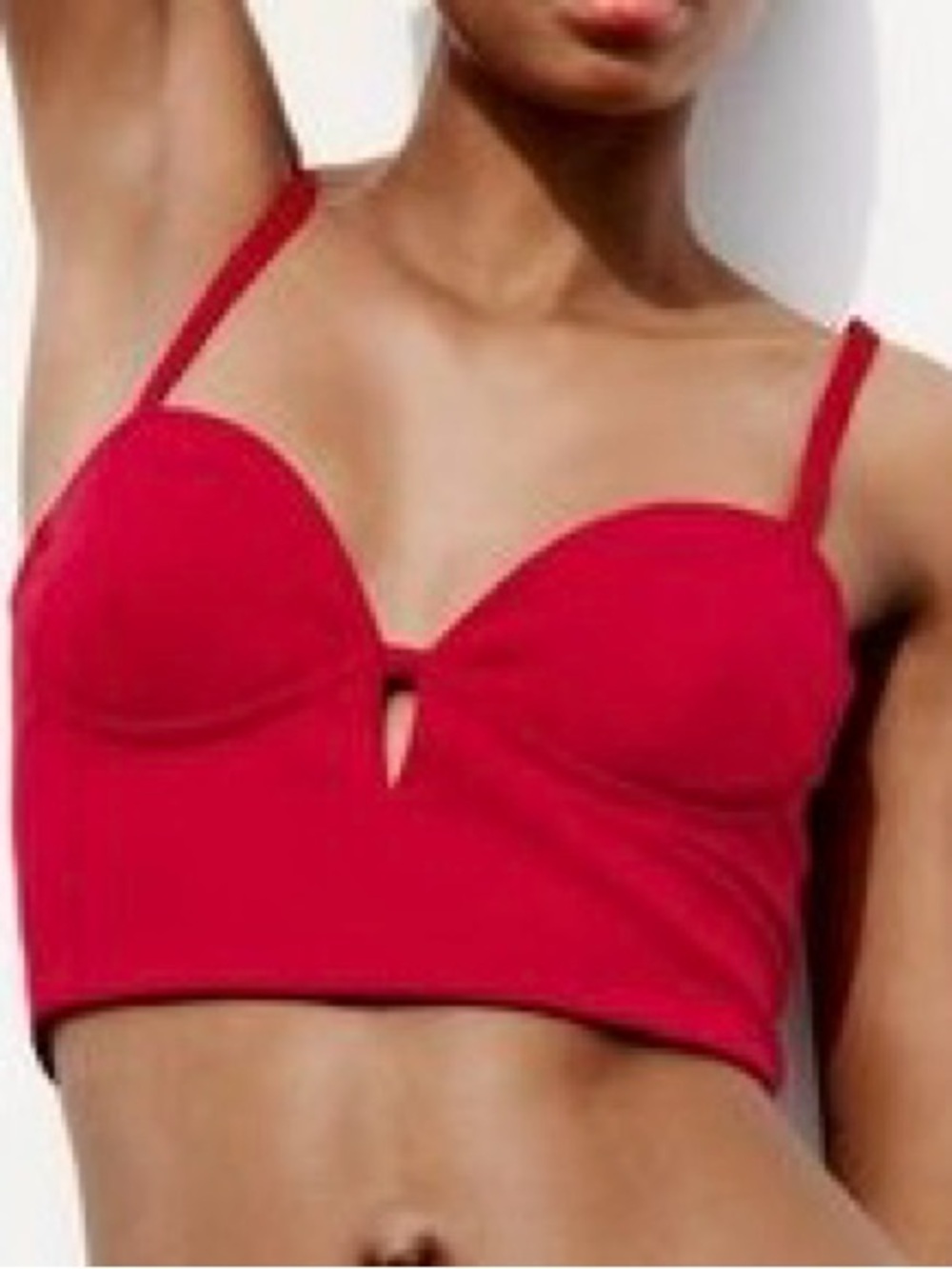 Zara Sexy Red Underwire Bustier Bralette Corset